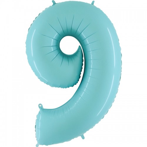 Balão Número 9 Verde Água